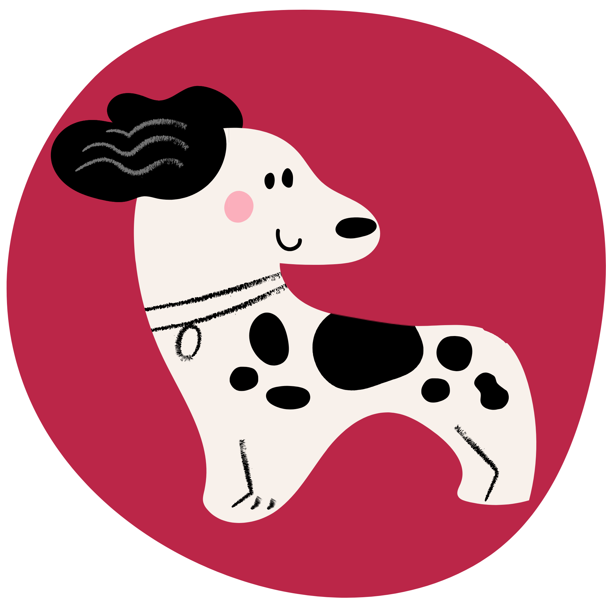 Polka Dot Dog Studio — cheerful spotted dog mascot